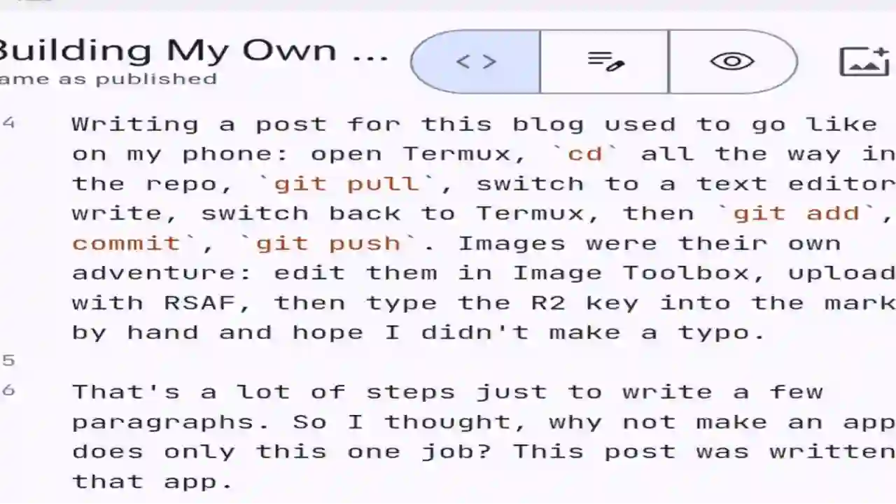 Building My Own Blog Editor with Tauri